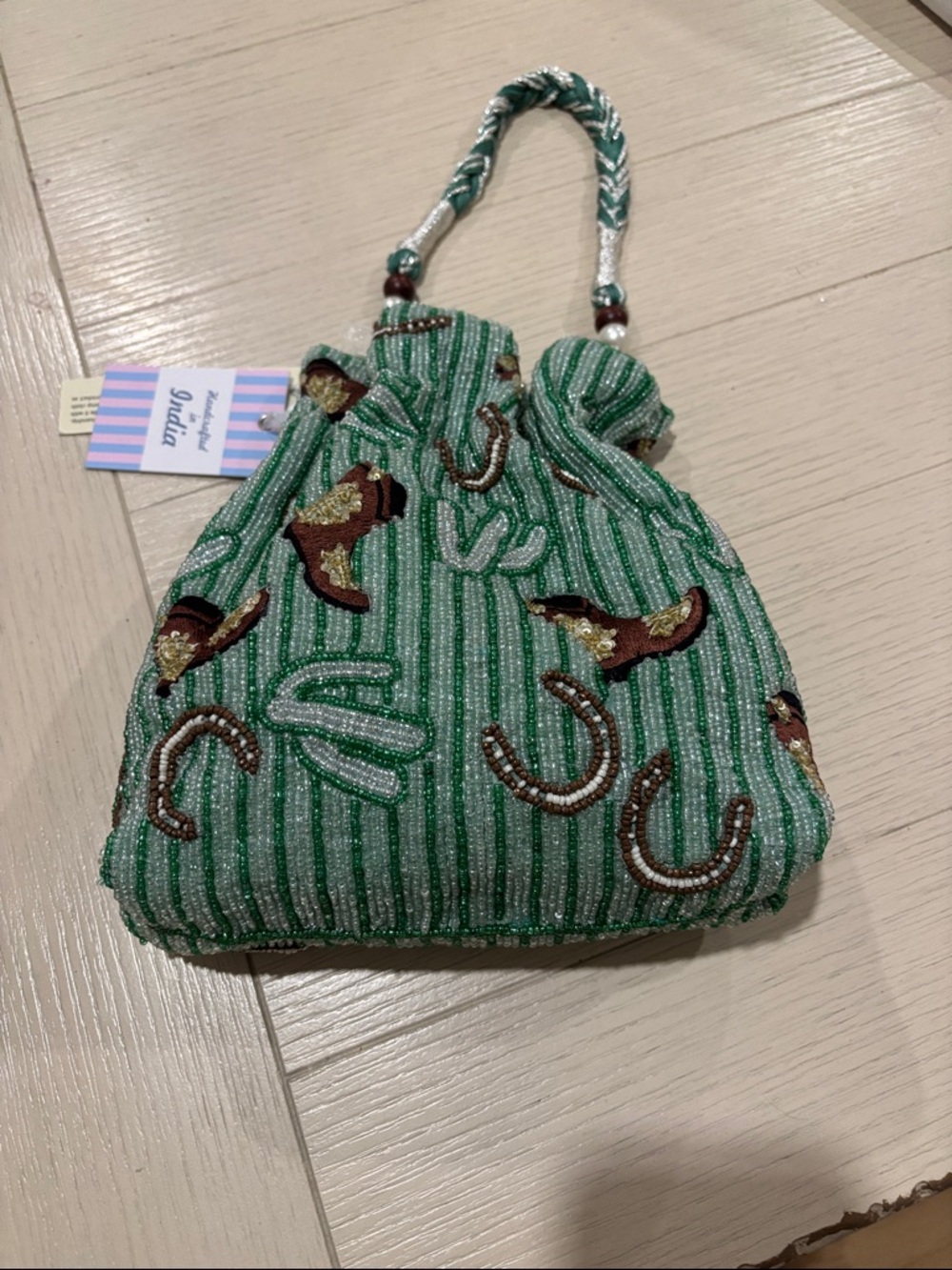 Viral beaded bag western theme cowboy